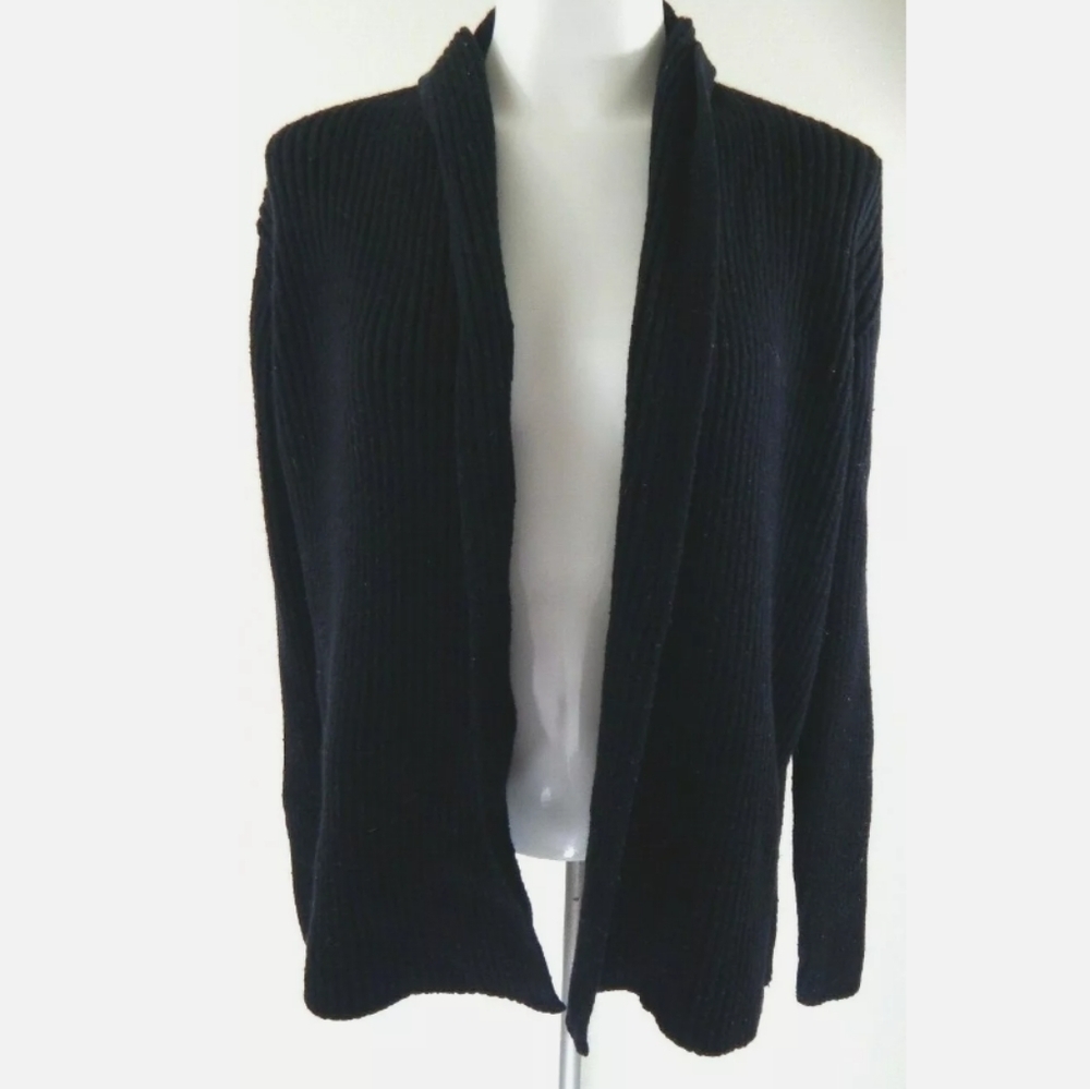 Eileen Fisher Heavy Knit Ribbed‎ Wool Cardigan